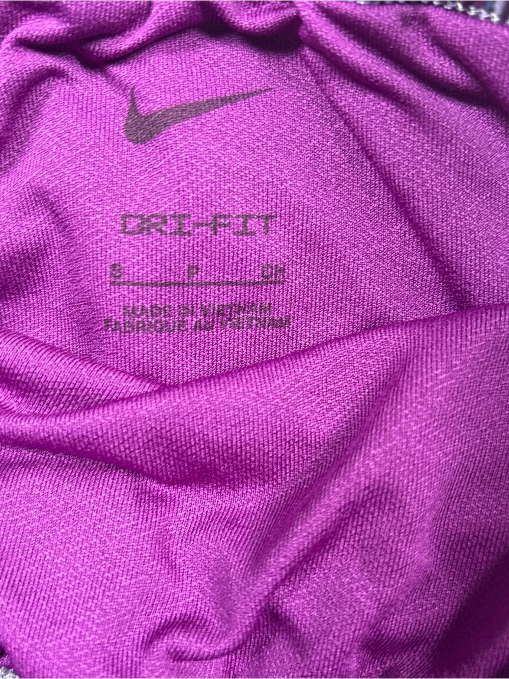 Nike Women’s Purple Patterned Athletic Shorts with Lime Swoosh - Picture 3 of 6